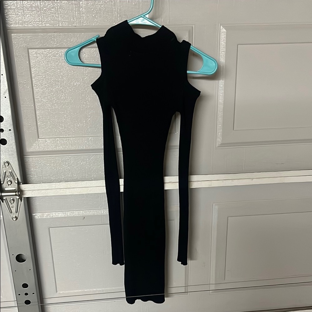 Planet Gold Black Long Sleeve Dress